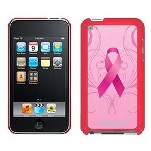  Pink Ribbon Swirl on iPod Touch 4G XGear Shell Case 