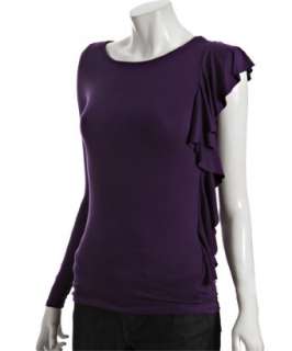 Casual Couture by Green Envelope  blackberry jersey asymmetric sleeve 