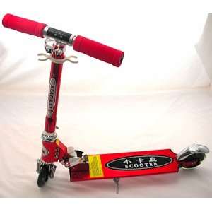  New Red Kick Scooter w/LED Lighted Wheels: Toys & Games