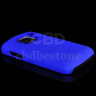 Hard Rubber Mesh Case Cover Coating For Nokia E5 Blue  