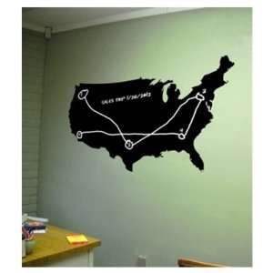   Instant Chalkboard Wall Decal, Large United States Map