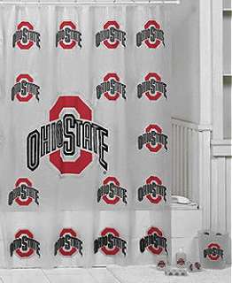 Ohio State Buckeyes 7 Pc Bath Set, Shower Curtain,WB  