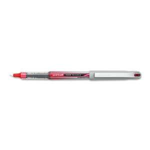   uni ball   Vision Needle Roller Ball Stick Liquid Pen, Red Ink 