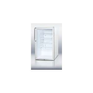     Refrigerator, 4.1 cu ft, Curved Towel Bar Handle, Lock, White