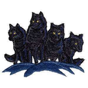 Epic Night Wolf Pack Shadow Moon Wolves Iron on Patch  