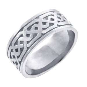  Mens Celtic Band   Silver Celtic Knot Ring (11) Jewelry