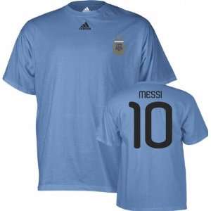 Lionel Messi #10 Argentina Soccer adidas Light Blue 2010 World Cup 