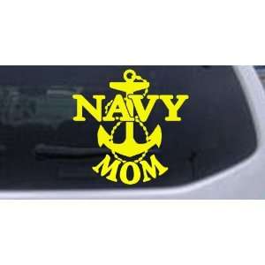 Yellow 18in X 18.0in    Navy Mom Military Car Window Wall Laptop Decal 