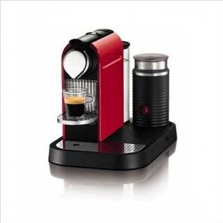   Single Serve Espresso Maker and Milk Frother, Fire Engine Red