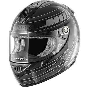  Shark RSR 2 Indy Helmet   Small/Black/Silver Automotive