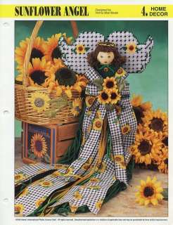 Sunflower Angel Annies Plastic Canvas Pattern Leaflet  