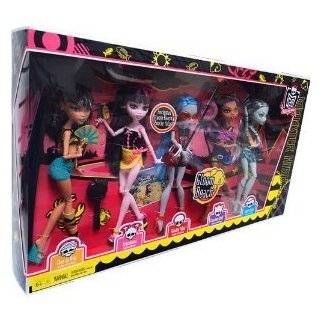Monster High Gloom Beach Doll 5Pack Cleo de Nile, Draculaura, Clawdeen 