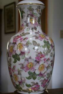 Vintage Table Lamp Bavaria Schumann Porcelain Lighting Floral German 