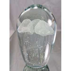 com Murano Hand craft Huge 3 White Jellyfishs in Glass Art Sculpture 