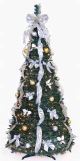 FT PRE LIT PULL UP DECORATED COLLAPSIBLE CHRISTMAS TREE 350 CLEAR 