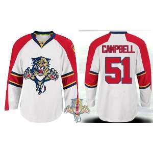  Panthers Authentic NHL Jerseys #51 Brian Campbell AWAY White Hockey 