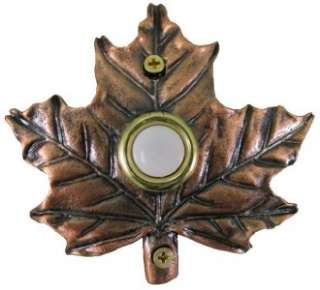 Beautiful Doorbell Cover   Bronze Plated Maple Leaf  