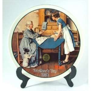 com Knowles Add two cups and a measure of love Norman Rockwell plate 