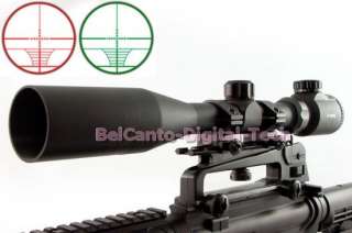 Tasco 3 9x40 Red Green Rangefinder Rifle Scope with Extended Sunshade 