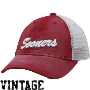 Nike Oklahoma Sooners Youth Crimson Washed Trucker Hat:  