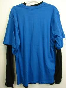 NWT 2 Reebok Shirts Layered Look Detroit Lions Football Boys XL 18/20 