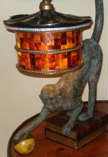 To order/Reserve Maitland Smith Verd. Bronze Monkey Lamp/Penshel Shade 