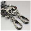 Men/Boys Genuine Brown Leather Key Ring Keychain 4Q038  