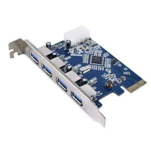  Uspeed Superspeed USB 3.0 4 Ports PCI Express Card [with 4 