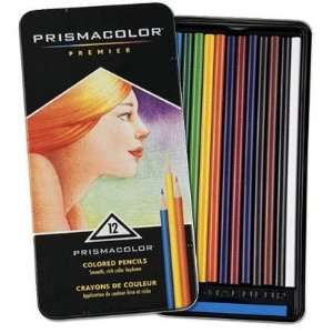  Colored Pencil Set. Prismacolor Premier 12 Pencils in Tin 
