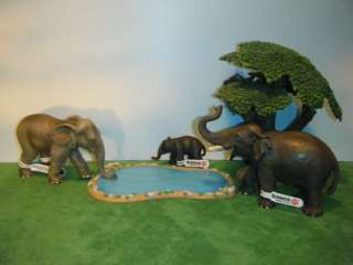 SCHLEICH ASIAN ELEPHANT #14144 CALF #14343 & NWHD FEMALE #92023 SET OF 