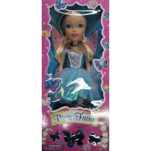  GIANT 21 Pixie Fairy Doll Blue and Pink Glitter Dress 