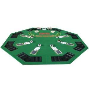  Octagon Folding Poker Table Top G + 300 Poker Chip Set 