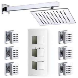  shower head   Wall mounted shower arm Concealed thermostatic mixer 