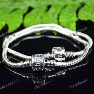 Silver Stainless Steel Jewelry Charm Bracelet European Free 