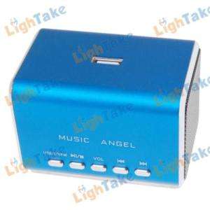 Micro SD TF Card Digital Speaker Sound Box for PC Blue  