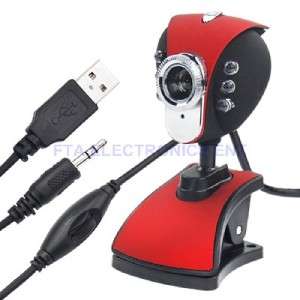 USB 6 LED 12MP Webcam Web Cam Camera PC Laptop with MIC and Light 