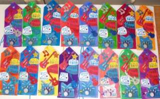16 ROCK STAR Guitars/Drums/Music Bookmarks Party Favors  