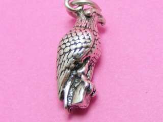 NANAS Vintage Solid Sterling Silver American Eagle 3D Charm  
