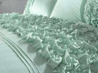   / White / Cream / Duckegg Quilt Cover   Ruffles Bedding Sets  