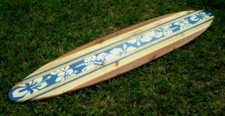 foot Longboard Blue Tropical Wood Wall Art Surfboard  