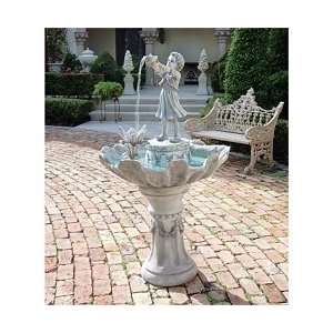   english style fountain french child roman look statue 