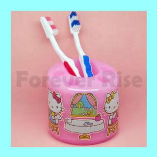 Hello Kitty Toothpaste Toothbrush Holder w Cover  