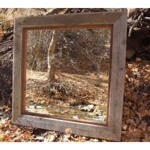  Rustic Mirrors   Park City Style Barnwood Mirror with 