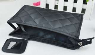 Cosmetic MAKEUP BAG w MIRROR Travel Case Purse Zipper NEW Organizer 