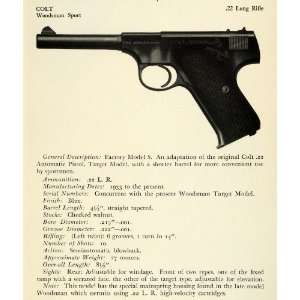  Sport Automatic Pistol Gun   Original Halftone Print