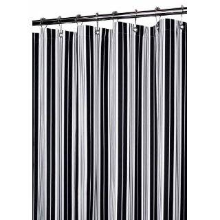   Smith Picardi Stripe Stall Size Watershed Shower Curtain, Black/White