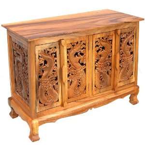Asian furniture 39 Chinese Dragon Storage Cabinet / Sideboard Buffet 