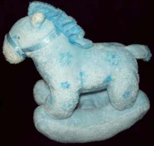 Baby Ty Beanie PRETTY PONY Plush BLUE Rocking Horse Toy  
