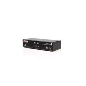  STARTECH 2 Port USB KVM Switch w/ Ethernet Switch & Audio 