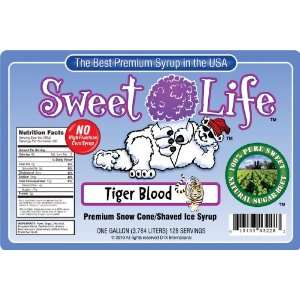  Sweet Life Premium Tiger Blood Snow Cone and Shaved Ice Syrup 1 Gallon